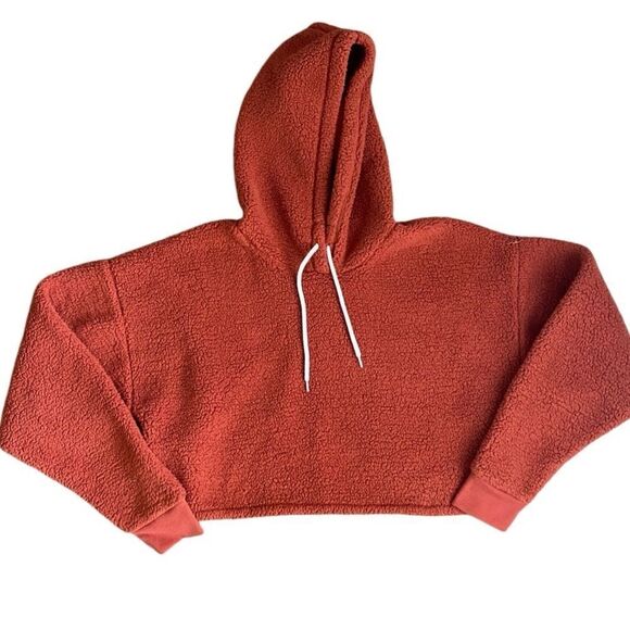 Gilly Hicks Rust Brown Cropped Hoodie - Picture 3 of 8